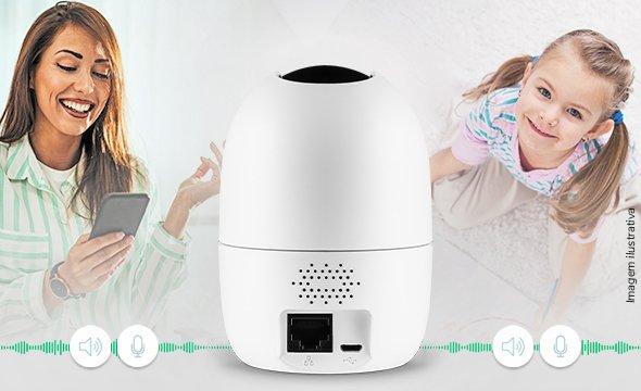 Câmera interna inteligente Wi-Fi Full HD 360°